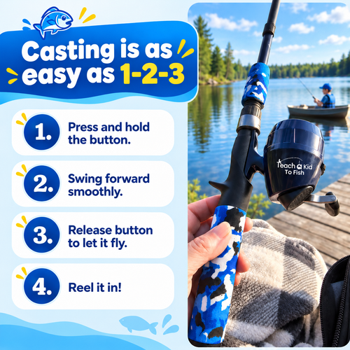 How to cast the push-button spincast reel, step by step