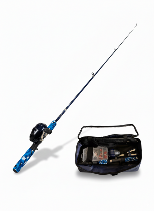 Teach a Kid to Fish – Kids Fishing Rod & Reel Combo with Tackle Kit
